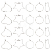 Unicraftale 150Pcs 5 Style 304 Stainless Steel Hoop Earring Findings STAS-UN0050-92-1