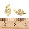 Rack Plating Brass Micro Pave Clear Cubic Zirconia Charms X-KK-Q814-08G-3