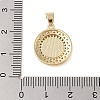 Brass Micro Pave Clear Cubic Zirconia Pendant KK-I712-43G-3