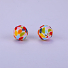 Printed Round Silicone Focal Beads SI-JX0056A-60-1