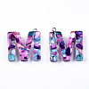 Transparent Epoxy Resin Pendants CRES-S364-001M-1