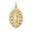 Brass Micro Pave Cubic Zirconia Pendants KK-S391-14G-1