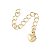 Rack Plating Brass Ends with Chain and Charms KK-F873-10LG-1