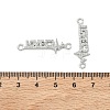 SHEGRACE Brass Micro Pave Clear Cubic Zirconia Connector Charms XGRQ3D373-494P-3