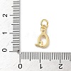 Brass Pave Clear Cubic Zirconia Charms KK-A273-01G-Q-3