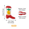 5Pcs Boot Baking Paint Glass Enamel  Beads LAMP-TADJ0001-08I-4
