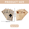 2Pcs Poker Card Enamel Pins JEWB-FH0003-18G-2