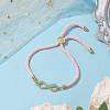 Infinity Brass Micro Pave Clear Cubic Zirconia Link Bracelets BJEW-JB10646-03-2