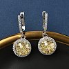 925 Sterling Silver Micro Pave Cubic Zirconia Hoop Earrings EJEW-B147-01B-04-1