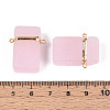 Glass Rectangle Links Connector Charms GLAA-T023-42B-3