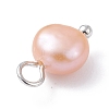 Natural Cultured Freshwater Pearl Charms X-PALLOY-JF01099-02-5