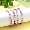 Natural Amethyst Beads Bracelets for Women BJEW-H623-02S-02-3