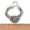 Iron Shake Chain Knotted Bracelets for Women LS-BJEW-U042-01P-2