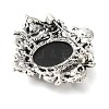 Retro Alloy Rhinestone Rhombus Brooch JEWB-B022-01AS-02-2