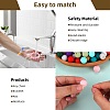 80Pcs Round Silicone Focal Beads SIL-SZ0001-24-02-4