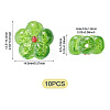 10Pcs Transparent Handmade Bumpy Lampwork Beads LAMP-TADJ0001-48D-4