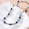 304 Stainless Steel & Glass Beaded Necklaces NJEW-U026-16G-1