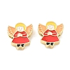Christmas Brass Enamel Beads KK-I474-G12-1