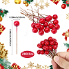 200Pcs Foam Artificial Red Holly Berries Model AJEW-GF0012-34-2