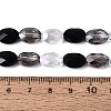 Electroplate Imitation Jade & Opaque & Transparent Glass Beads Strands EGLA-Q135-8x11MM-01E-5