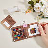 2Pcs 2 Styles Wood Magnetic Flip Top Paintbox AJEW-DC0001-26-3