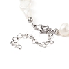 Natural Baroque Keshi Pearl Beaded Necklace with 304 Stainless Steel Clasp for Women NJEW-JN04083-4