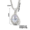 Brass Rhinestone Teardrop Pendant Necklaces for Women AT5117-2-1