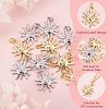 12Pcs 2 Colors Rack Plating Brass Micro Pave Clear Cubic Zirconia Pendants KK-FH0003-95-4