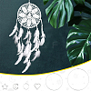 12Pcs 6 Styles Iron Ring for DIY Woven Net/Web with Feather IFIN-SP0001-50-3