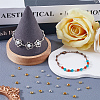 600Pcs 2 Colors Brass Crimp Beads Covers KK-SP0002-32-4