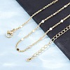 1MM Brass Cable Chain Necklace for Women Men KK-P302-02G-3