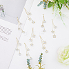 DICOSMETIC 12Pcs 2 Style Brass Micro Pave Clear Cubic Zirconia Tassel Big Pendants FIND-DC0003-49-4