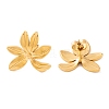 Ion Plating(IP) Flower 304 Stainless Steel Stud Earrings for Women EJEW-L272-031G-02-2