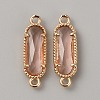 Golden Plated Brass Pave Glass Connector Charms LS-FIND-WH0110-728G-05-1