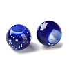 Spray Painted ABS Plastic European Beads KY-G033-01B-06-2