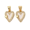 Brass Micro Pave Cubic Zirconia Pendants KK-D390-25G-02-1