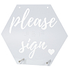 Custom Hexagon Acrylic Plate DIY-WH0240-95-1