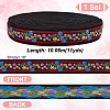 11 Yards Polycotton(Polyester Cotton) Embroidery Flower Ribbon OCOR-GA0001-98A-2