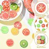 18Pcs 6 Colors Printed Acrylic Pendants MACR-CJ0002-40-3