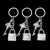 Natural Quartz Crystal Pendant Keychains KEYC-A016-01P-10-1