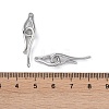 Brass Hook and Eye Clasps X-KK-B087-18P-3