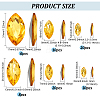 94Pcs 6 Style Glass Rhinestone Cabochons GLAA-FG0001-14C-2
