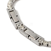 304 Stainless Steel Rhinestone Cup Chain Bracelets BJEW-S002-01B-3