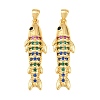 Brass Micro Pave Cubic Zirconia Pendants CU-CBAB3AD-10G-03-1