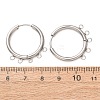 304 Stainless Steel Hoop Earring Findings STAS-D183-02D-P-2