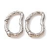 Hammered Brass Spring Gate Rings KK-CBA90BB-04P-1