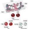50Pcs 7 Colors Christmas Spray Painted Wood European Beads WOOD-FS0002-43-4