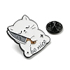 Cat Holding Knife Enamel Pins JEWB-P028-D02-3