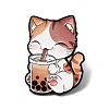 Cat Drinking Bubble Tea Enamel Pins JEWB-I055-05EB-05-1