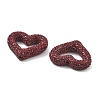 Heart Shape Polymer Clay Rhinestone Beads CLAY-NH0001-09A-03-3